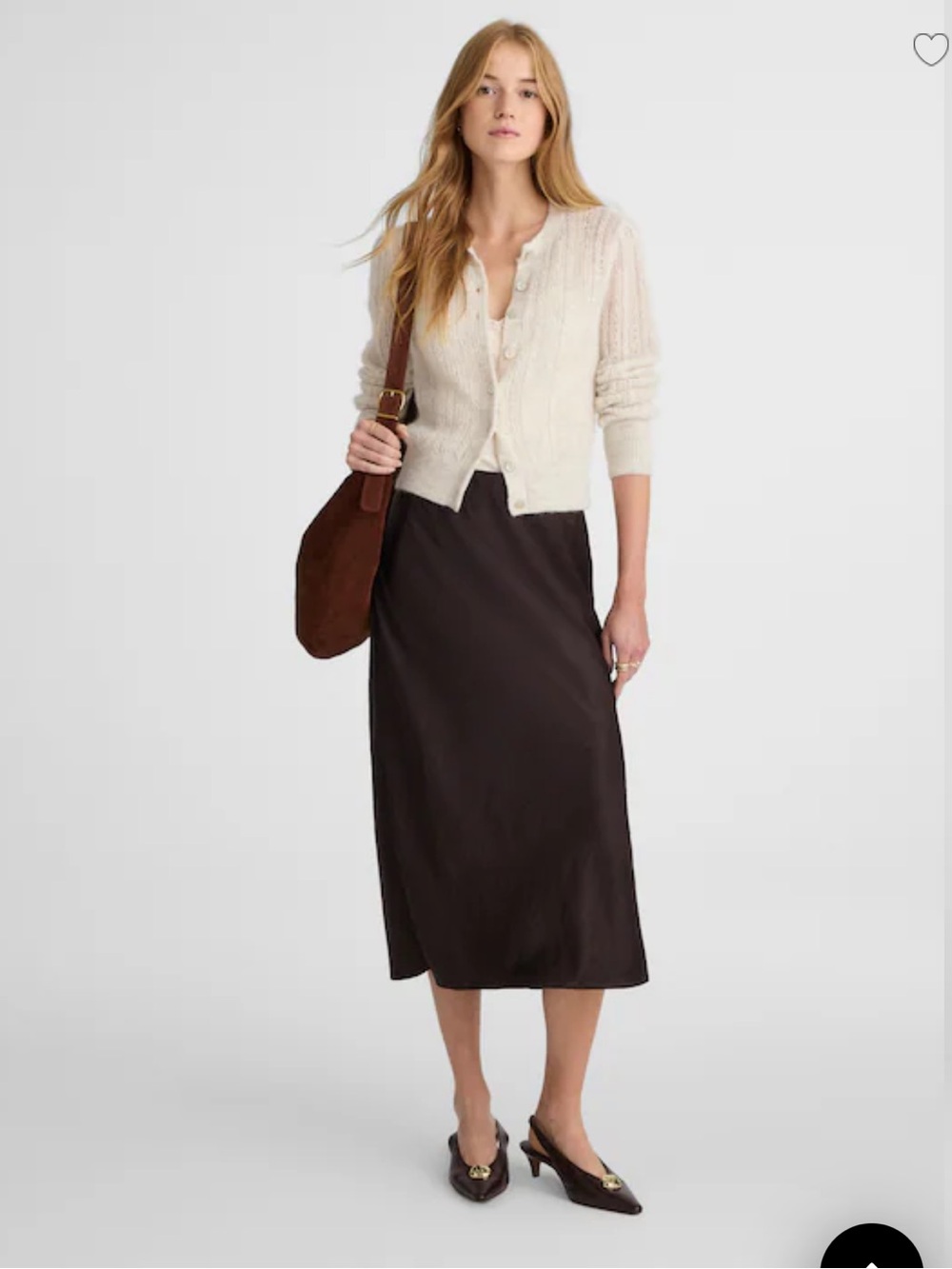 Madewell Brown Midi Slip Skirt in Deep Chocolate